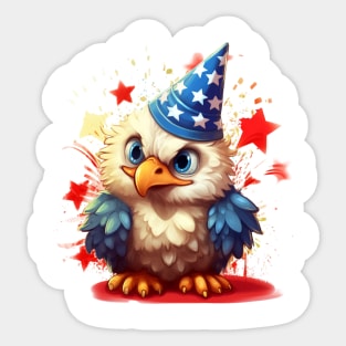 4th of July Baby Bald Eagle #1 Sticker